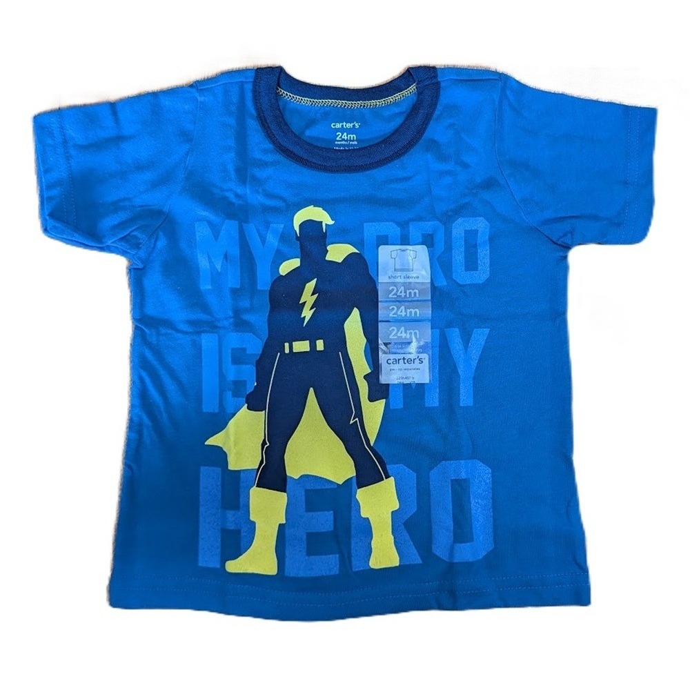Carter's Baby Boy Lot of 2 Shirts - 1 Sleeveless, 1 Short Sleeve Tee - 24 Months - Picture 4 of 5